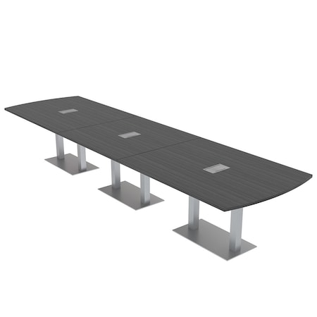 Skutchi Designs 45 in W, 166 in L, 29 in H, Engineered Wood Top, Grey HAR-AREC-46X168-DOU-ELEC-ASIANNIGHT